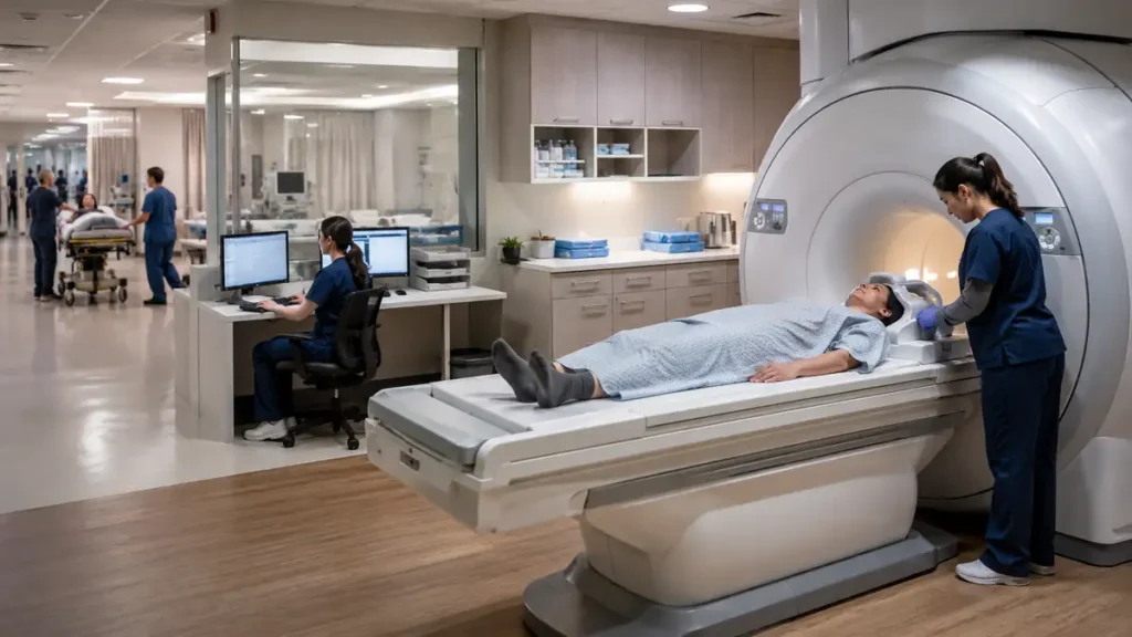 Reducing MRI Backlogs Without Slowing ED Throughput Hospital MRI workflow designed to reduce MRI backlogs without slowing emergency department throughput